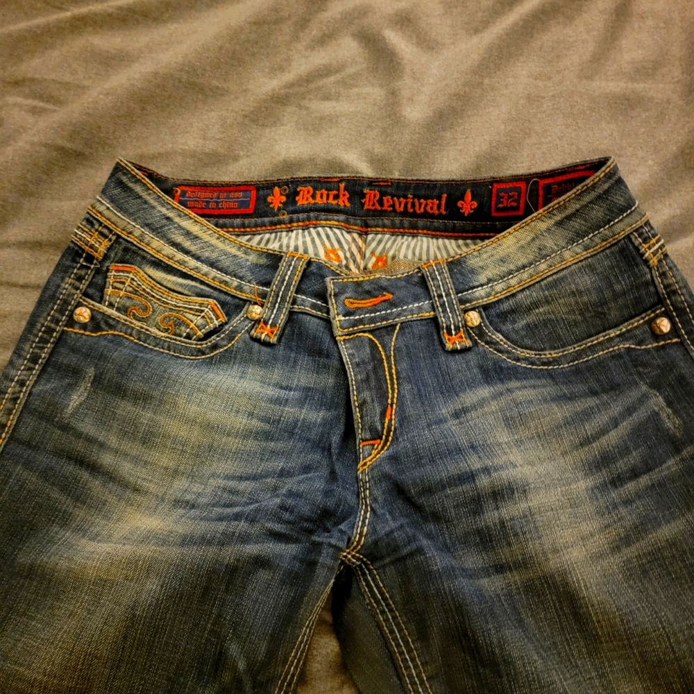 Rock Revival, women's Jeans, Size 32, straight leg, Debbie style, no stretch